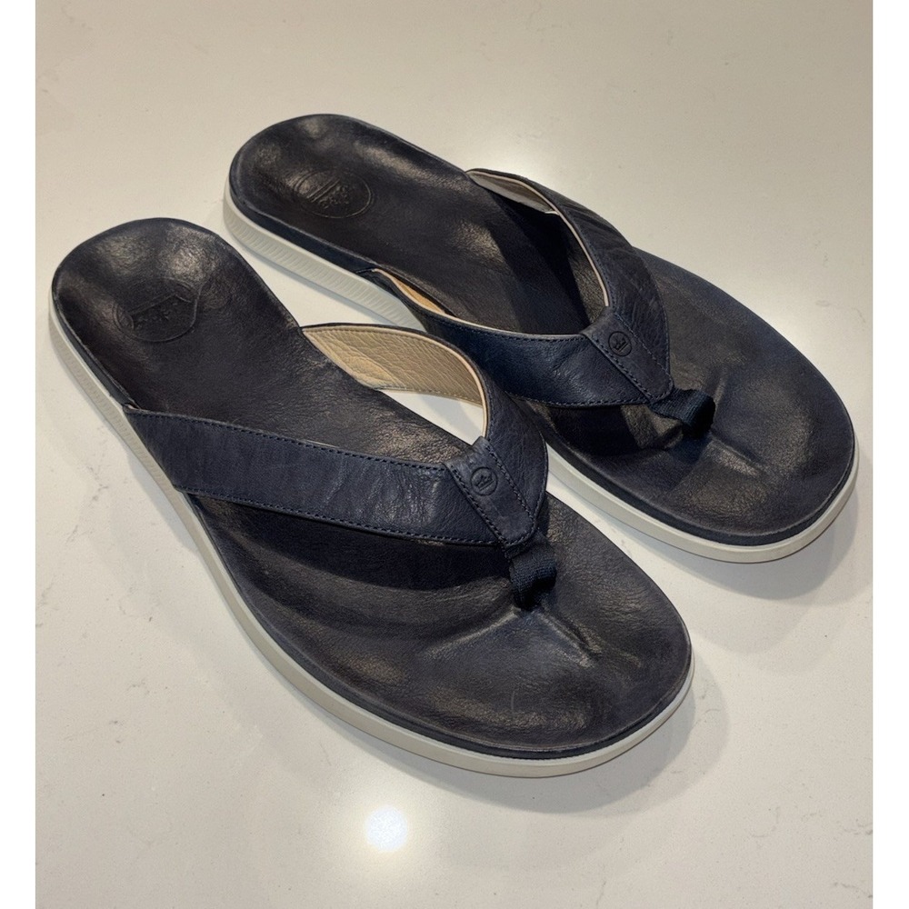 Peter Millar Flip Flop Sandals Mens 13 Navy Blue Crown Hyperlight Slide